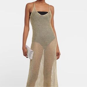 Elegant Gold Mesh Cover up